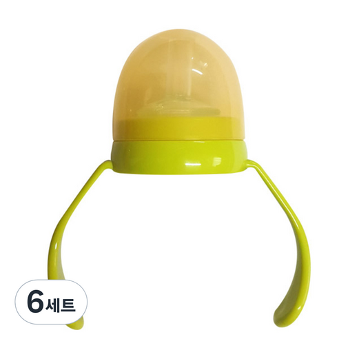 리틀밥독 젖병호환 빨대 + 손잡이세트, 그린, 6세트
