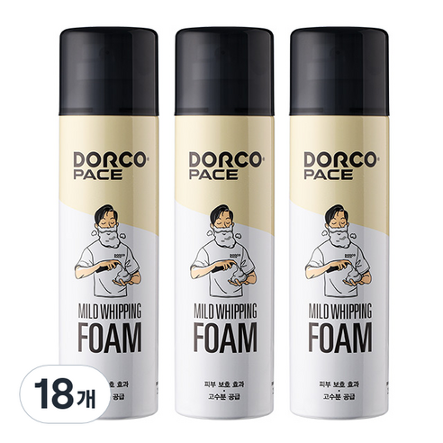 PACE 마일드 휘핑 쉐이빙폼, 250ml, 18개