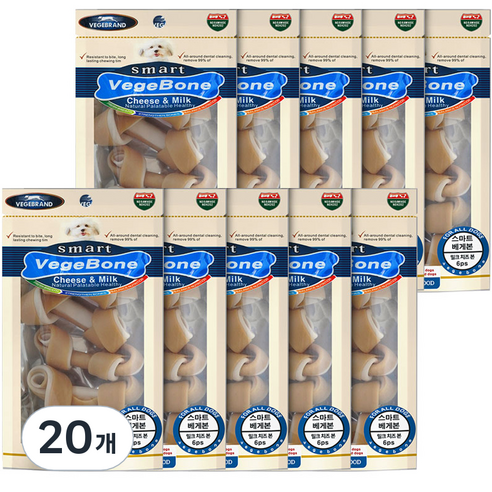 베게브랜드 스마트 베게본 덴탈껌 6P, 밀크치즈본, 20개