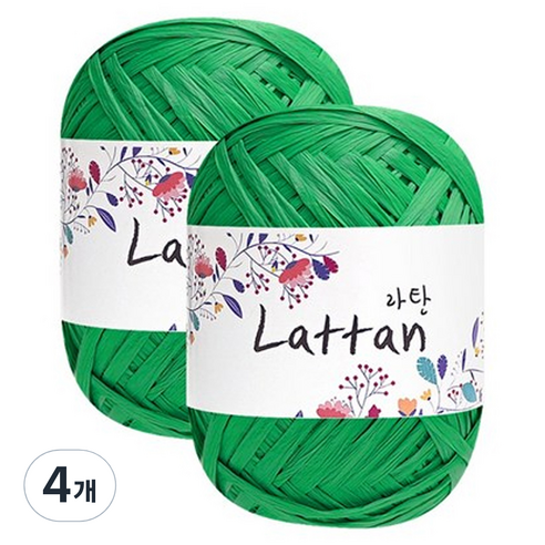 yarna 라탄 2볼 라피아실 40g, 26번(무광), 4개