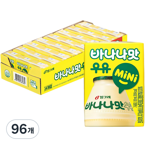 바나나맛우유 mini, 120ml, 96개
