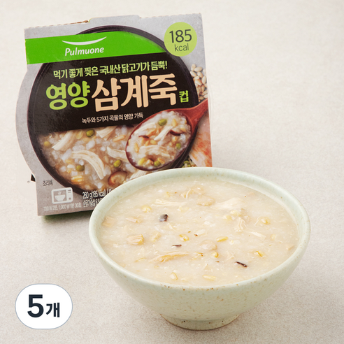풀무원 영양 삼계죽 컵, 260g, 5개