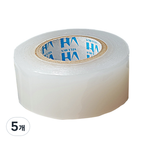비엘라후스 실리콘 자기융착 테이프 반투명 25mm x 5m x 0.35mm, 5개