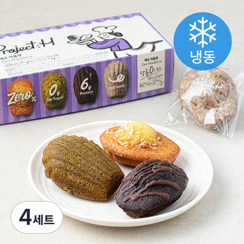 삼립 프로젝트H 제로 마들렌 4종 세트 (냉동), 29g, 4개입, 4세트