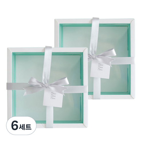 이홈베이킹 민트윗창상자 2p + 주자리본은색 2p + 메르시택 2p, 혼합 색상, 6세트