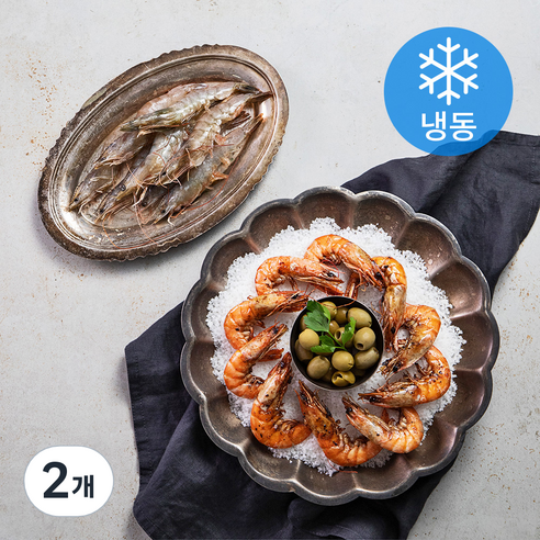 흰다리새우 (냉동), 500g (21~25마리), 2개