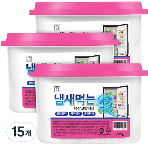 생활공식 냄새먹는 냉장고 탈취제, 300g, 15개