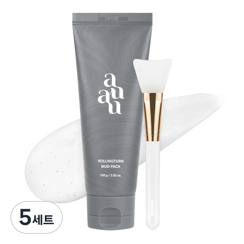 아유아유 롤링턴 머드팩 100g + 팩 브러쉬, 5세트