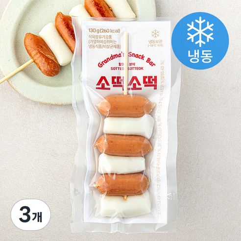 할머니분식 소떡소떡 (냉동), 130g, 3개