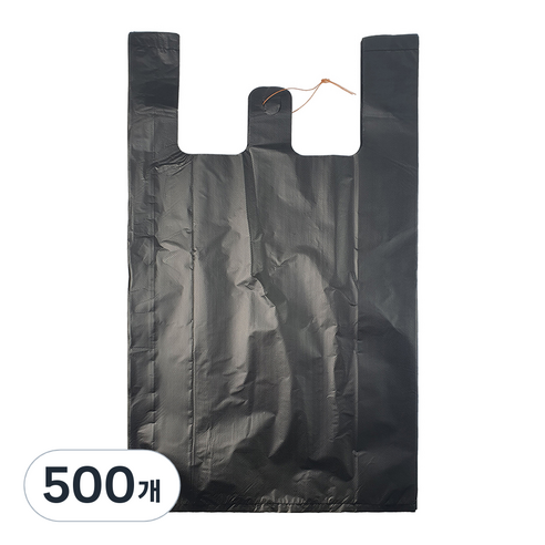 월드크린 손잡이 비닐봉투 검정, 10L, 500개