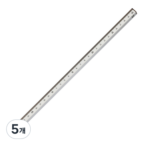 롭다 아크릴스틱자 30cm, Mud Grey, 5개