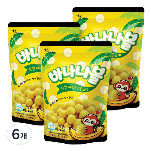 바나나볼, 6개, 70g