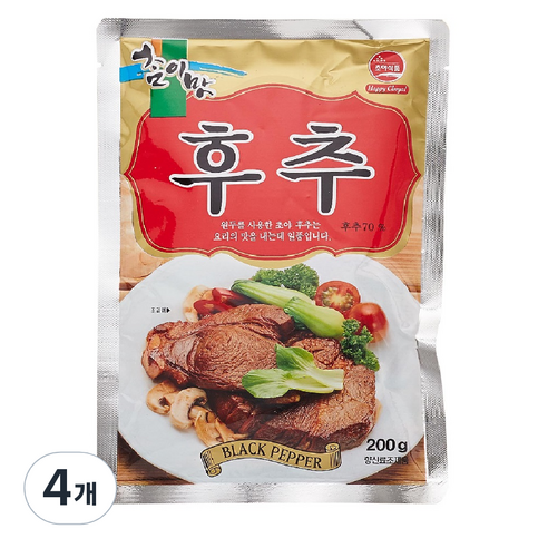 초야식품 참이맛 후추, 4개, 200g