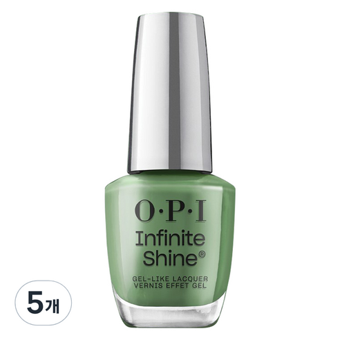 오피아이 인피니트 샤인 젤 라이크 매니큐어, ISL 123 Happily Evergreen After, 15ml, 5개