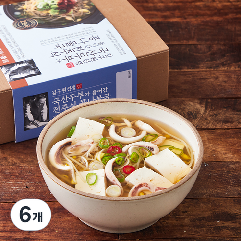 김구원선생 국산두부가 들어간 전주식 콩나물국, 434g, 6개