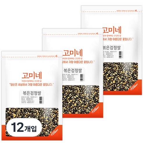 고미네 볶은검정쌀, 100g, 12개