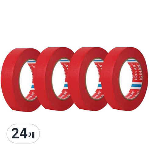 다다 칼라 마스킹테이프 빨강 25 mm x 20 m, 24개