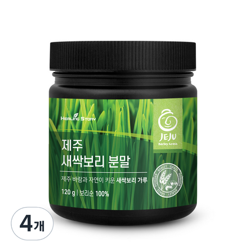 힐링스토리 제주 새싹보리 분말, 4개, 120g