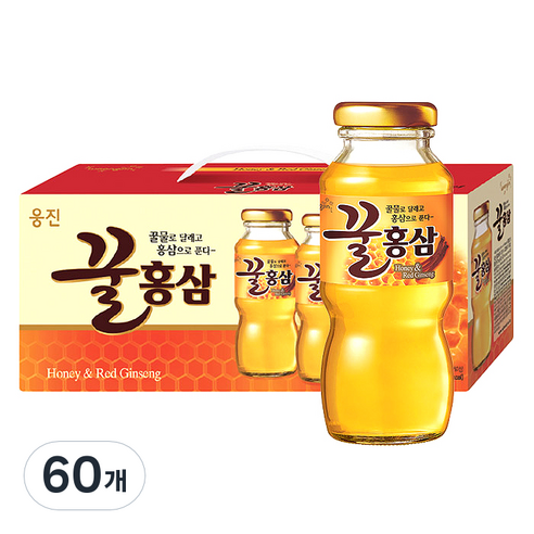 웅진 꿀 홍삼 혼합 음료, 180ml, 60개