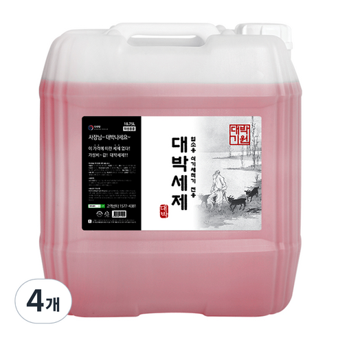 대박 식기세척기용 세제, 4개, 18.75L