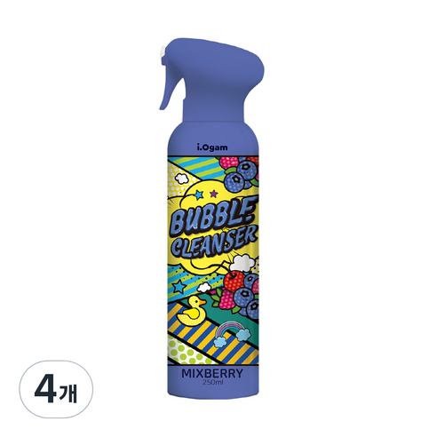 아이오감 버블클렌저 믹스베리향, 250ml, 4개