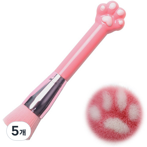 고양이 발바닥 더스트 브러쉬, 5개, KN-B3046