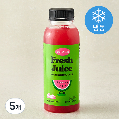달츠 과육듬뿍 수박주스 (냉동), 5개, 300ml