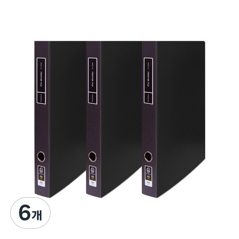 노블 프론티어 프리미엄 A4 3cm D링 바인더 3공, 검정, 6개