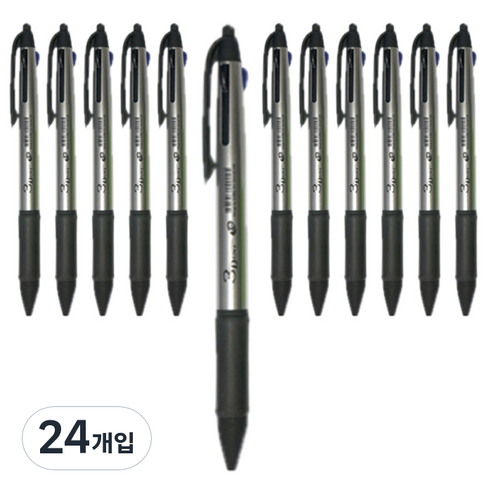 필락 트라이던트 3색 터치 볼펜 1.0mm, 그레이, 24개입