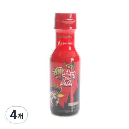 삼양 핵불닭소스, 200g, 4개