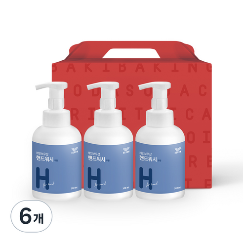 레인보우샵 핸드워시 무향, 300ml, 6개