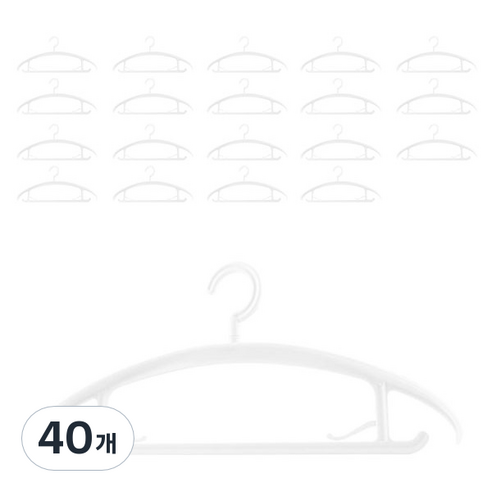 블럭마트 파스텔 2 in1 옷걸이, 화이트, 40개