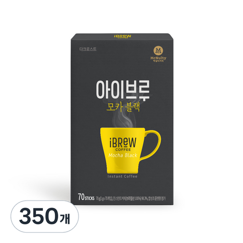 맥널티 아이브루 모카블랙 커피믹스, 1개입, 350개, 1g