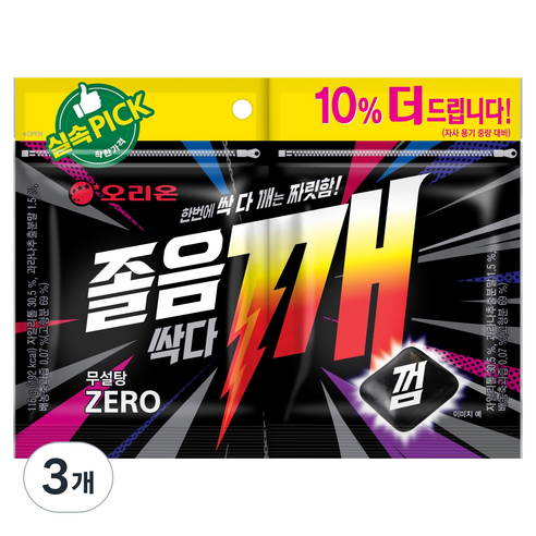오리온 졸음싹다깨껌 리필, 116g, 3개