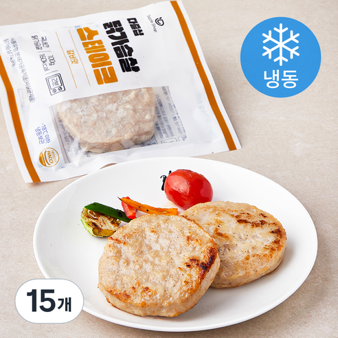 다즐샵 닭가슴살 스테이크 갈비맛 (냉동), 100g, 15개