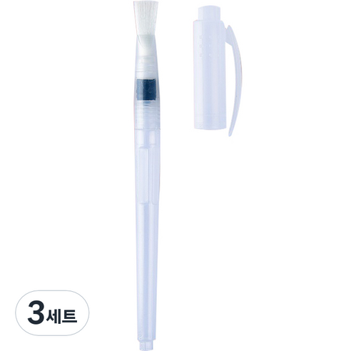 부드러운 워터브러쉬 플랫 헤드 + 뚜껑 세트 12, 중(190mm), 3세트