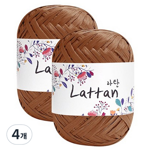 yarna 라탄 2볼 라피아실 40g, 14번(반유광), 4개