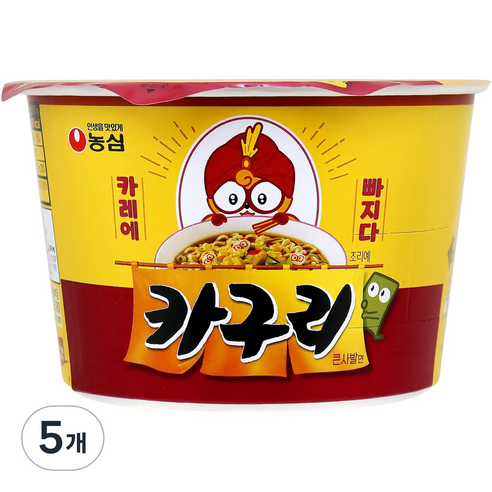 농심 카구리 큰사발면 103g, 16개