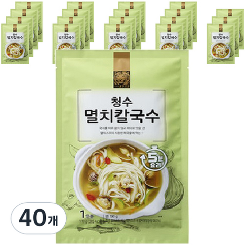 청수식품 멸치칼국수, 40개, 110g