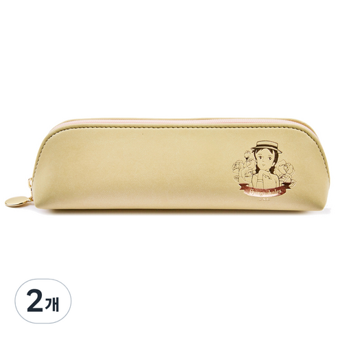 플라잉웨일즈 빨강머리앤 데일리 펜슬 파우치, BEIGE, 2개