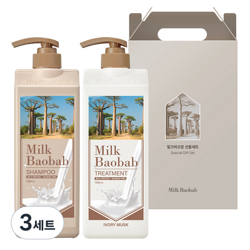 밀크바오밥 헤어 아이보리머스크 2종 선물세트, 3세트