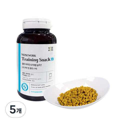 노즈워크 트레이닝 스낵 져키, 고구마맛, 150g, 5개