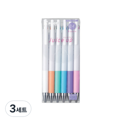 파이롯트 쥬스업 젤잉크펜 파스텔 0.4mm 6종 세트 LJP120S4-6CP, 3세트
