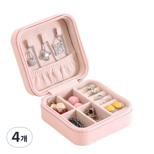 한솔 쇼신 디아망 액세서리 보석함 핑크, 4개