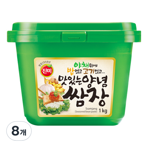 진미 맛있는 양념쌈장, 1kg, 8개