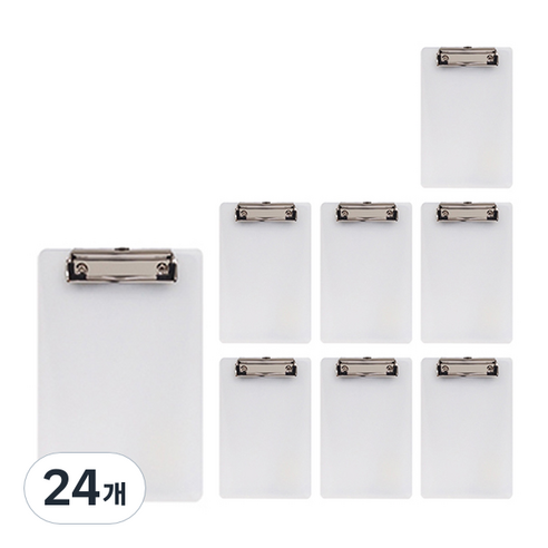 블루마토 클립보드 A5 CBH001, 화이트, 24개