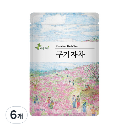 아름드레 삼각티백 구기자차, 1.5g, 25개입, 6개