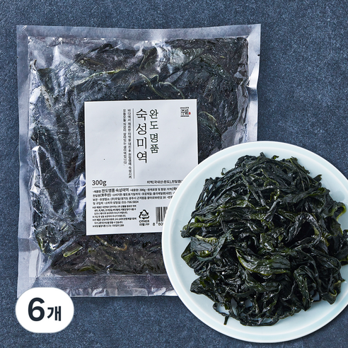 주일 완도명품 숙성미역, 300g, 6개