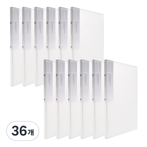 희망사무포인트 내지 고정형 내츄럴 크리어화일 10p, 흰색, 36개