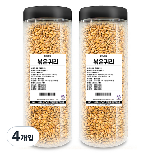 고미네 볶은 귀리 BIG, 600g, 4개